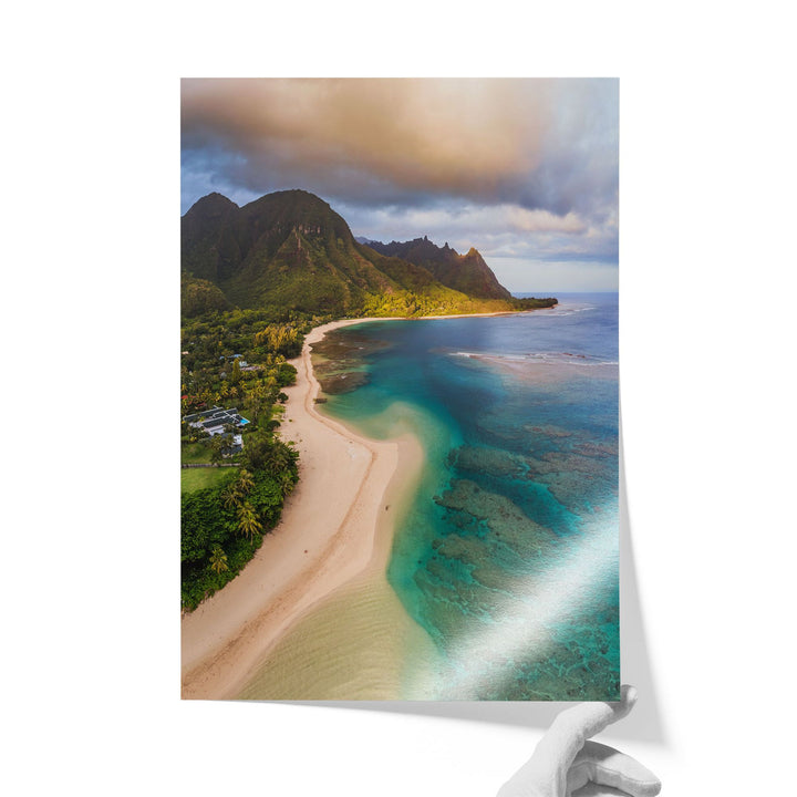 Tunnels Beach I, Kauai, Hawaii unframed print on lustre photo paper