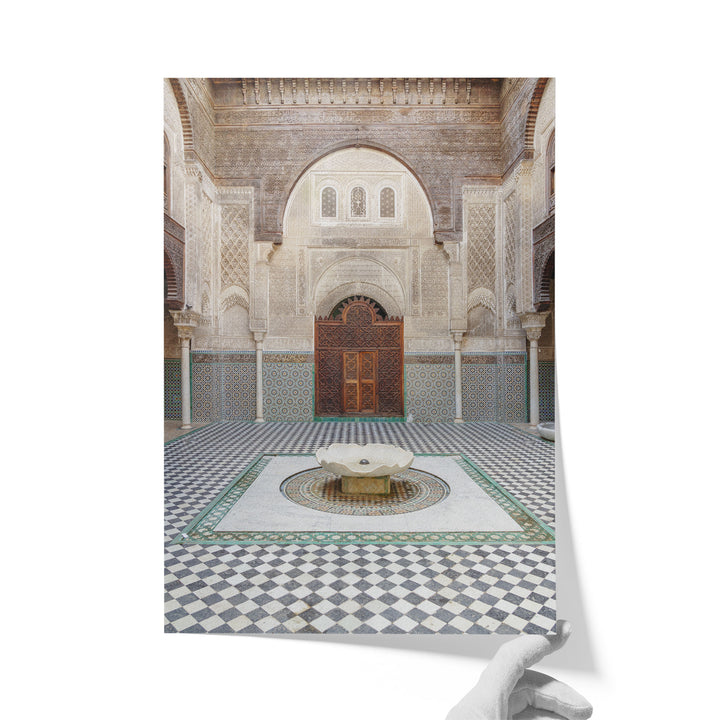 Madrasa Courtyard, Fes, Morocco unframed print on matte fine art paper