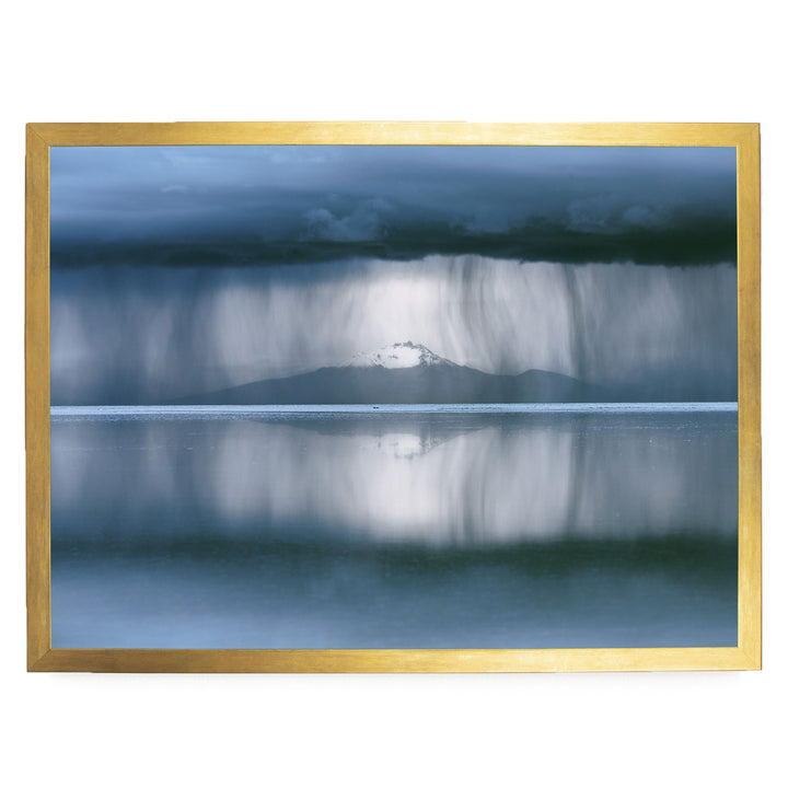 Storm over Salar de Uyuni II, Bolivia print in a gold frame without mat