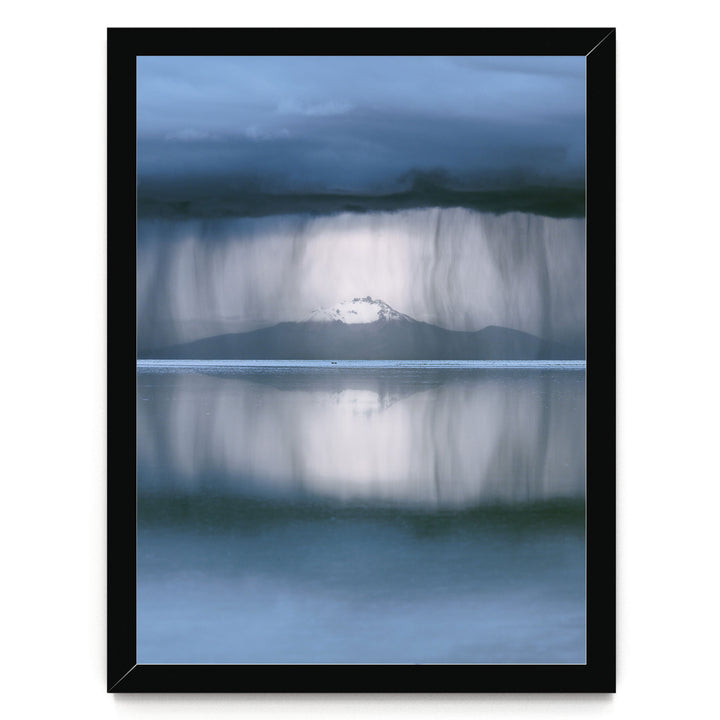 Storm over Salar de Uyuni I, Bolivia print in a black frame without mat