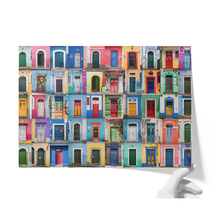 Colorful Doors of Brazil IV unframed print on matte fine art paper