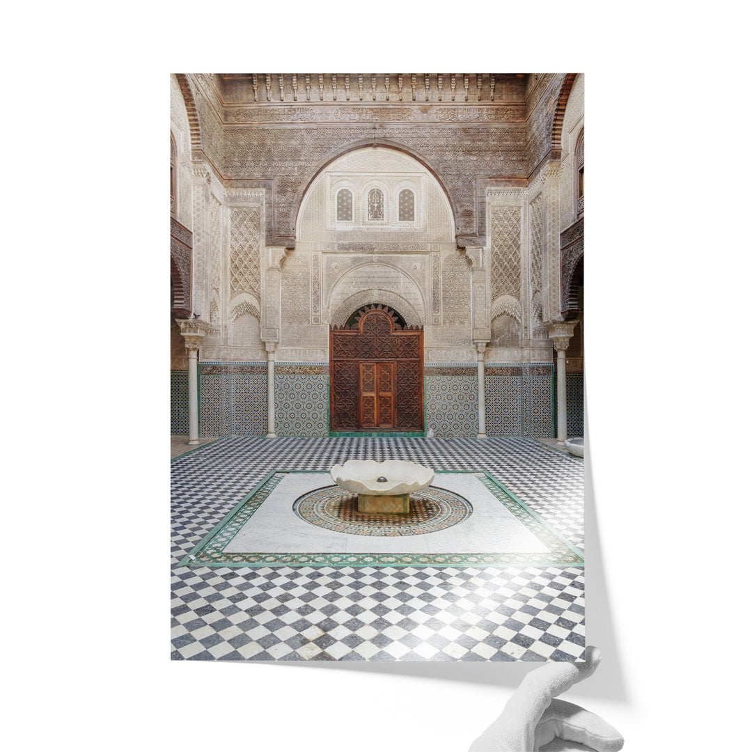 Madrasa Courtyard, Fes, Morocco unframed print on lustre photo paper
