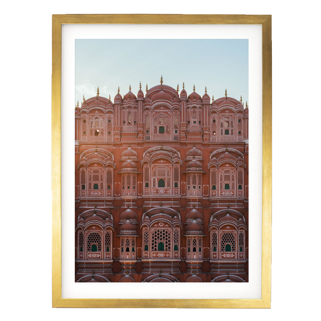 Palace of the Winds, Jaipur, India – fine art print in a gold frame with white mat
