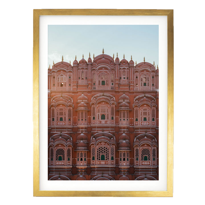 Palace of the Winds, Jaipur, India – fine art print in a gold frame with white mat