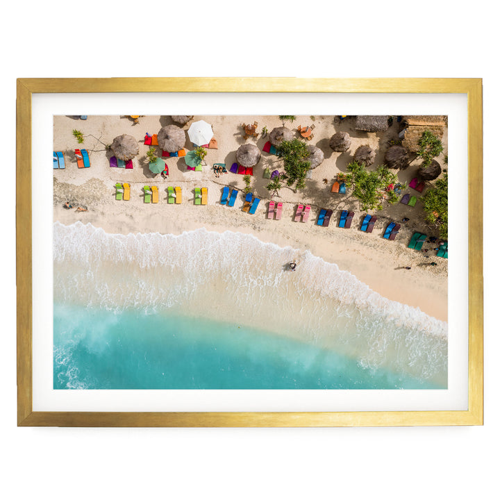 Tropical Escape, Maldives – fine art print in a gold frame with white mat