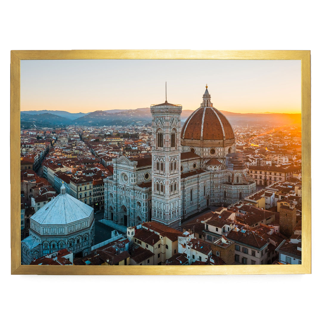 Florence Cathedral I, Tuscany, Italy – fine art print in a gold frame, no mat