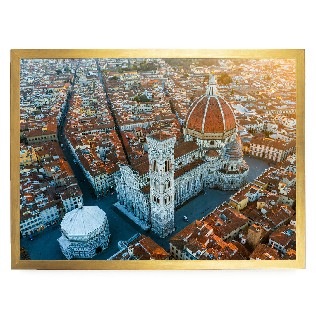 Florence Cathedral II, Tuscany, Italy – fine art print in a gold frame, no mat