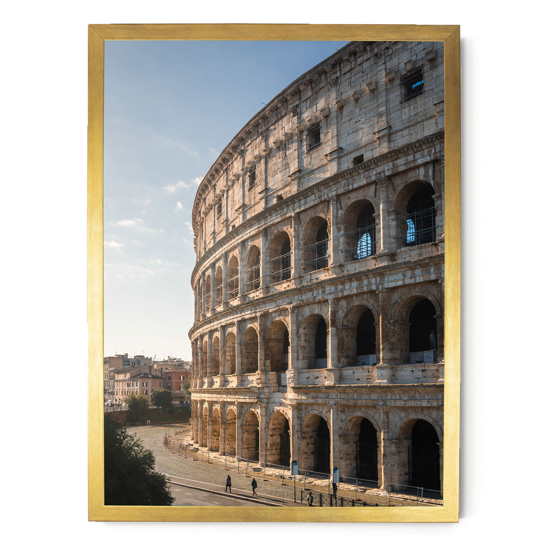 Colosseum at Sunrise III, Rome, Italy – fine art print in a gold frame, no mat