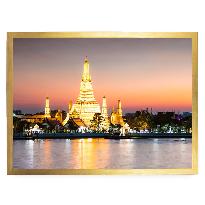 Wat Arun, Bangkok, Thailand – fine art print in a gold frame, no mat