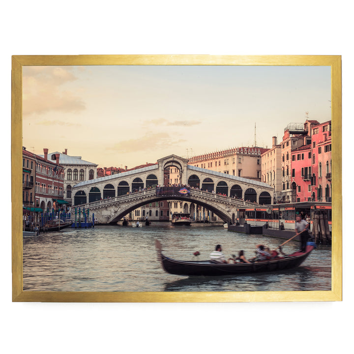 Sunset in Venice, Italy – fine art print in a gold frame, no mat