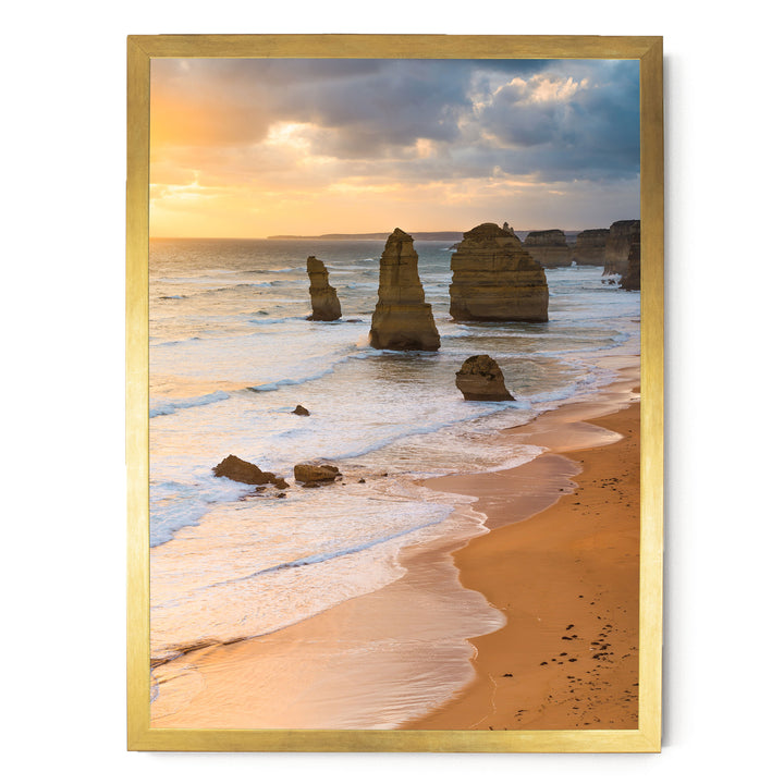 The Twelve Apostles II, Great Ocean Road, Australia – fine art print in a gold frame, no mat