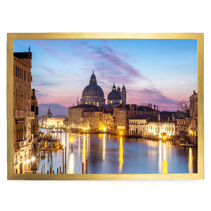 Dawn at the Accademia, Venice, Italy – fine art print in a gold frame, no mat