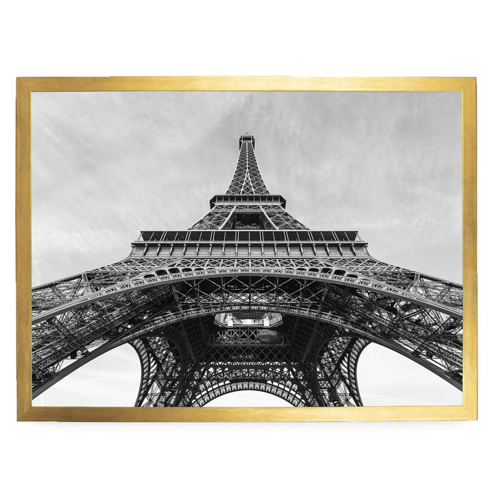 Under the Eiffel Tower, Paris, France – fine art print in a gold frame, no mat