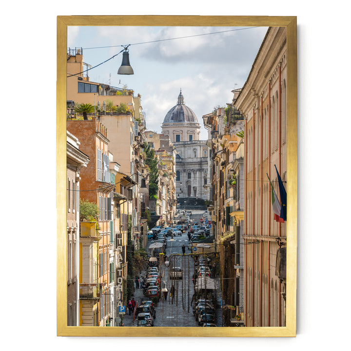 Monti Quarter, Rome, Italy – fine art print in a gold frame, no mat