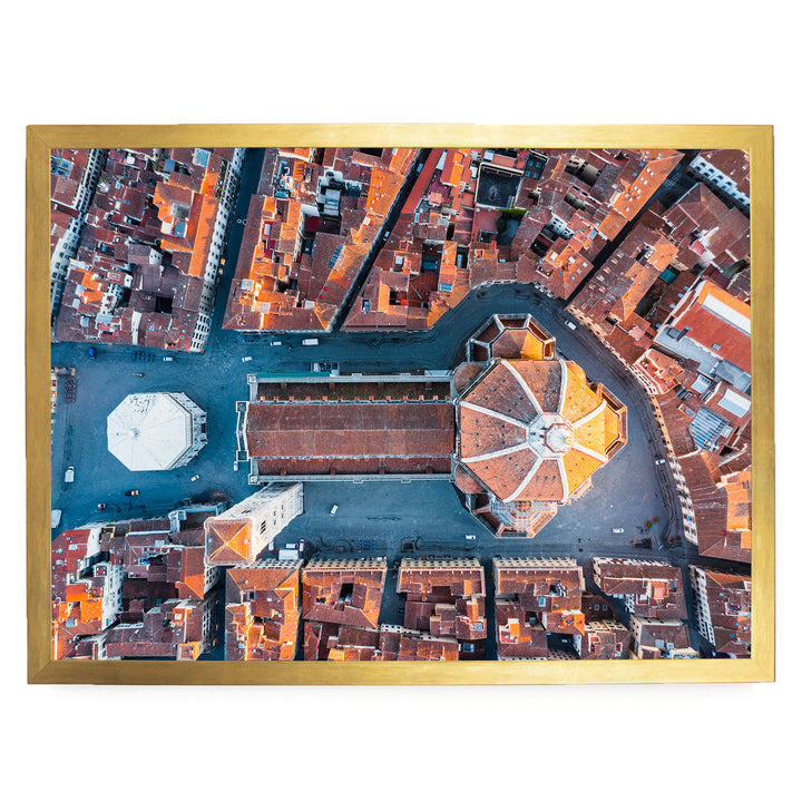 Florence from the Top, Tuscany, Italy – fine art print in a gold frame, no mat
