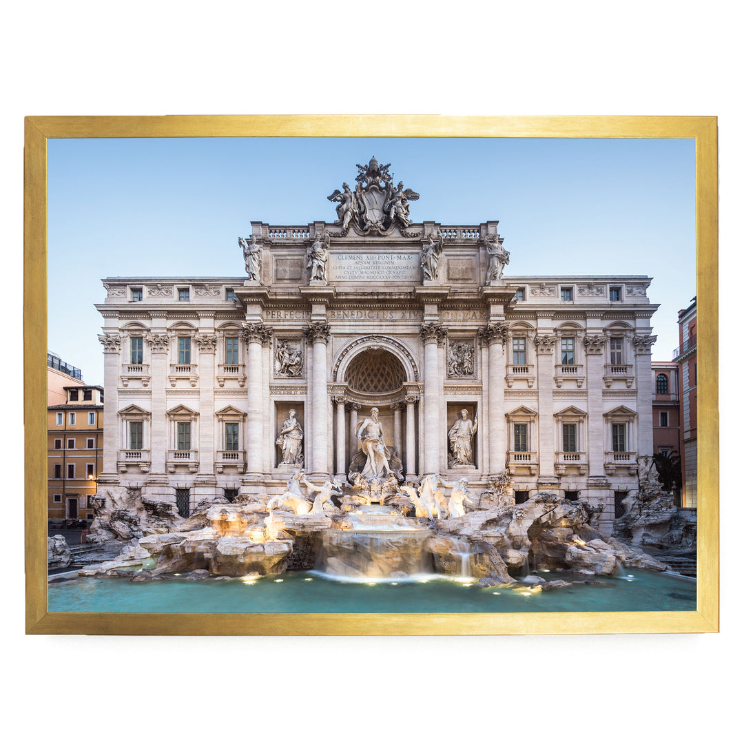 Trevi Fountain, Rome, Italy – fine art print in a gold frame, no mat
