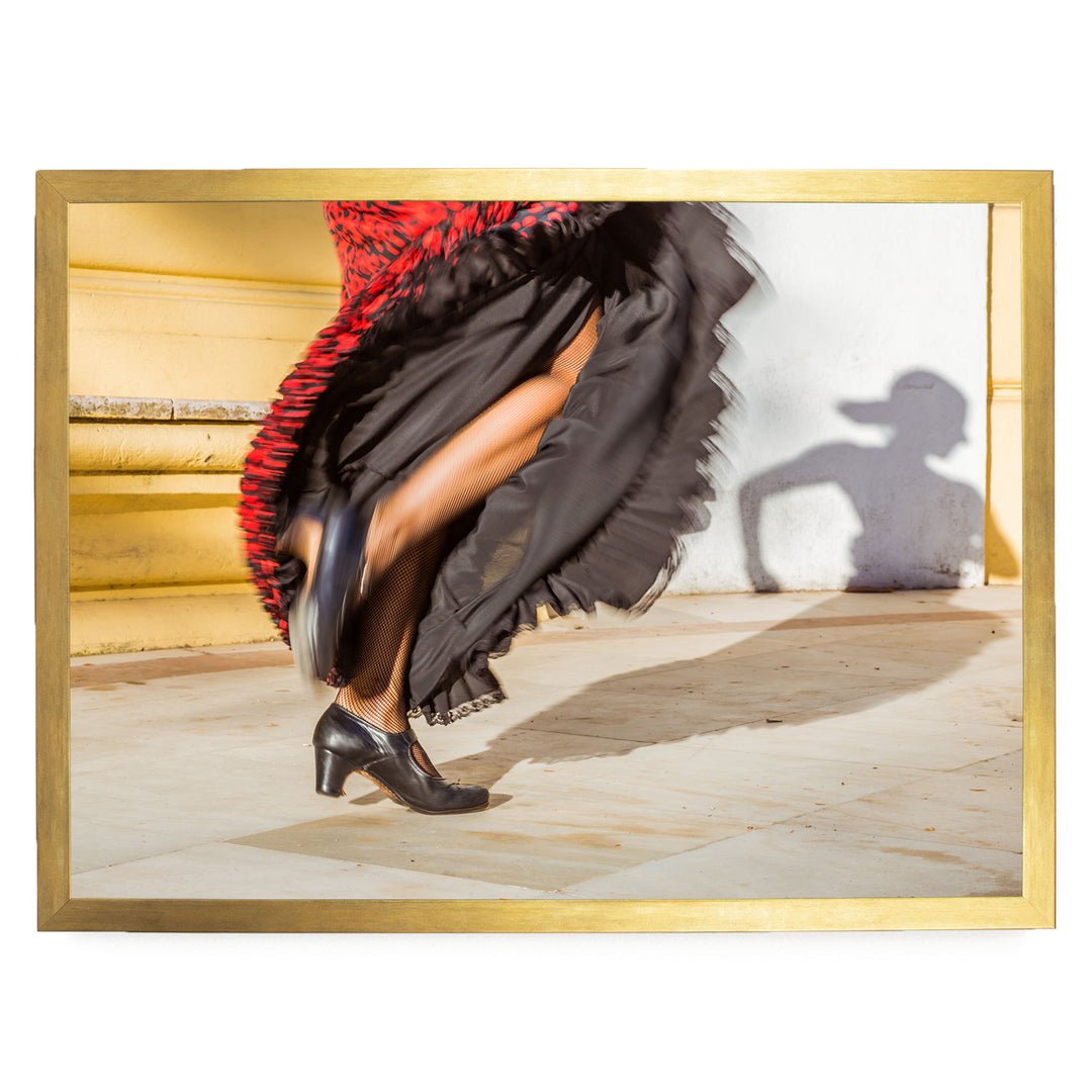 Flamenco Dancer, Andalusia, Spain – fine art print in a gold frame, no mat