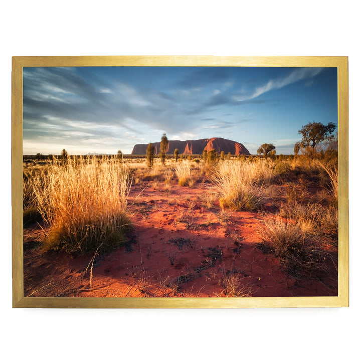 Uluru at Sunset II, Northern Territory, Australia – fine art print in a gold frame, no mat