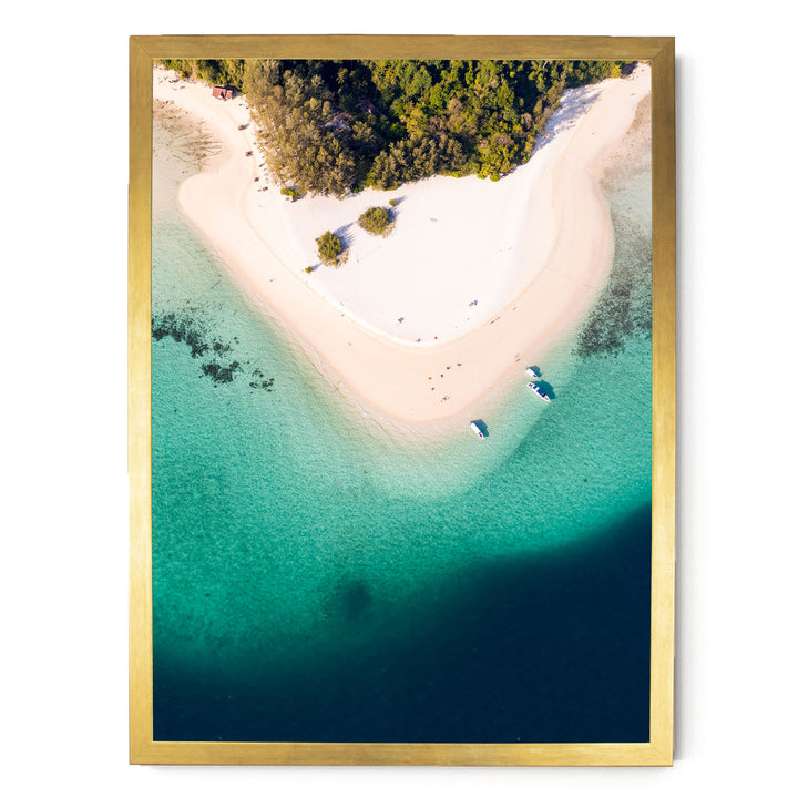 Bamboo Island, Thailand – fine art print in a gold frame, no mat