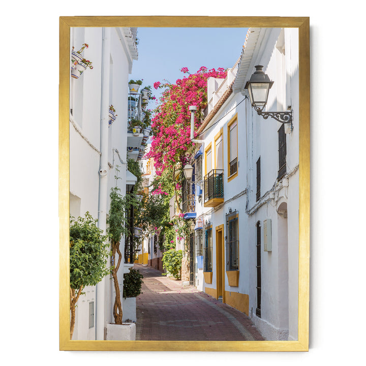 Summer Memories, Marbella, Spain – fine art print in a gold frame, no mat