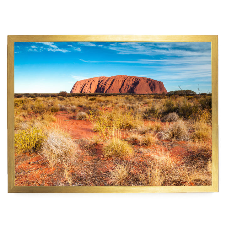 Uluru at Sunset I, Northern Territory, Australia – fine art print in a gold frame, no mat