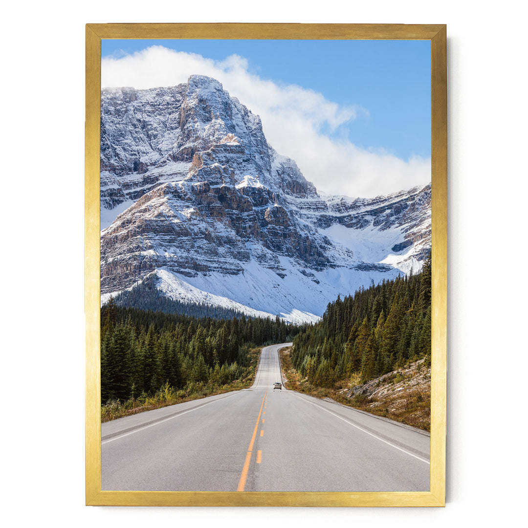 Icefields Parkway, Alberta, Canada – fine art print in a gold frame, no mat