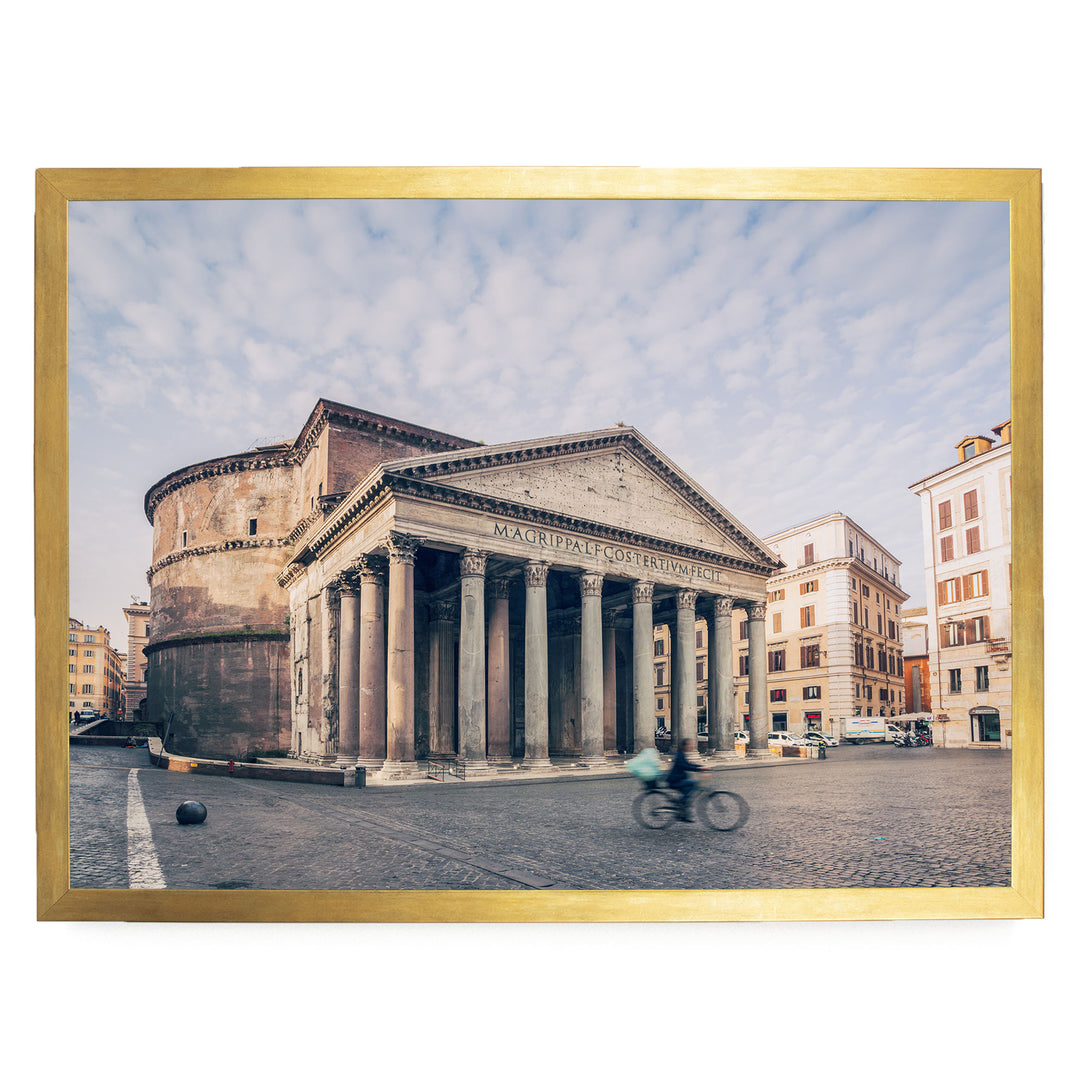 Pantheon, Rome, Italy – fine art print in a gold frame, no mat