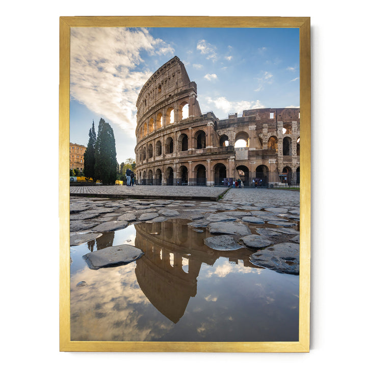 Colosseum at Sunrise II, Rome, Italy – fine art print in a gold frame, no mat