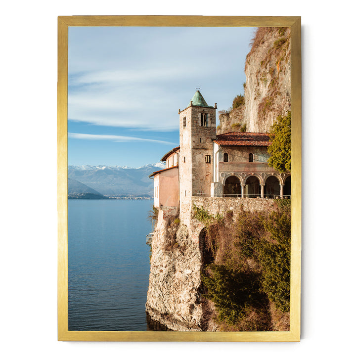 Hermitage on the Lake, Lake Como, Italy – fine art print in a gold frame, no mat
