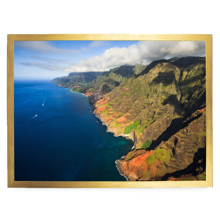 Na Pali Coast I, Kauai, Hawaii – fine art print in a gold frame, no mat