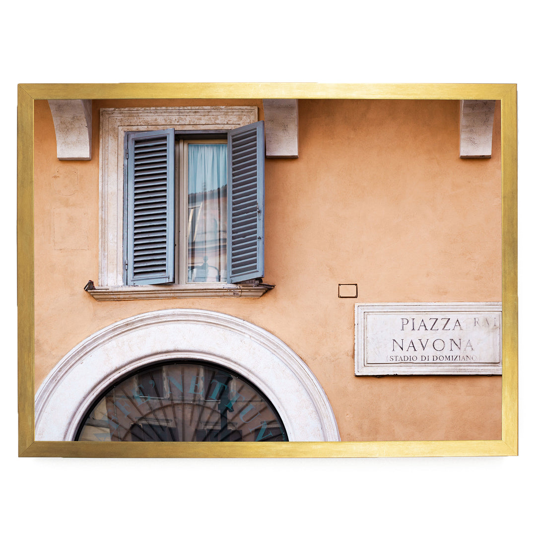 Piazza Navona, Rome, Italy – fine art print in a gold frame, no mat