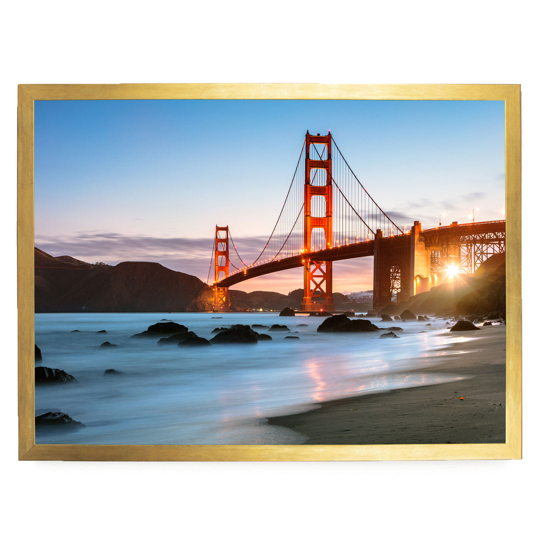 Iconic Golden Gate I, San Francisco, California – fine art print in a gold frame, no mat