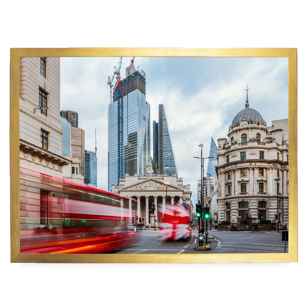 The City of London, England – fine art print in a gold frame, no mat