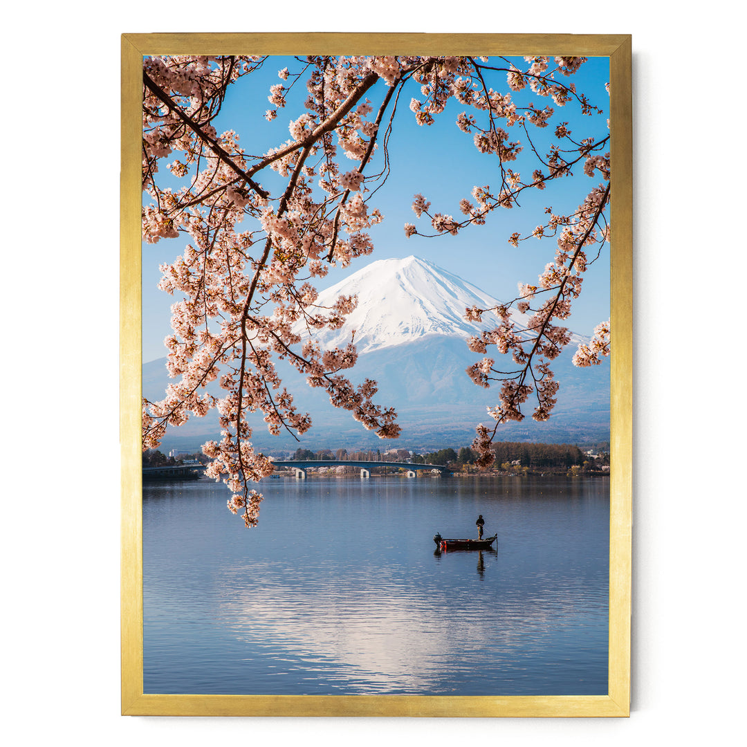 Fuji Five Lakes I, Japan – fine art print in a gold frame, no mat