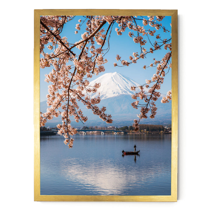 Fuji Five Lakes I, Japan – fine art print in a gold frame, no mat