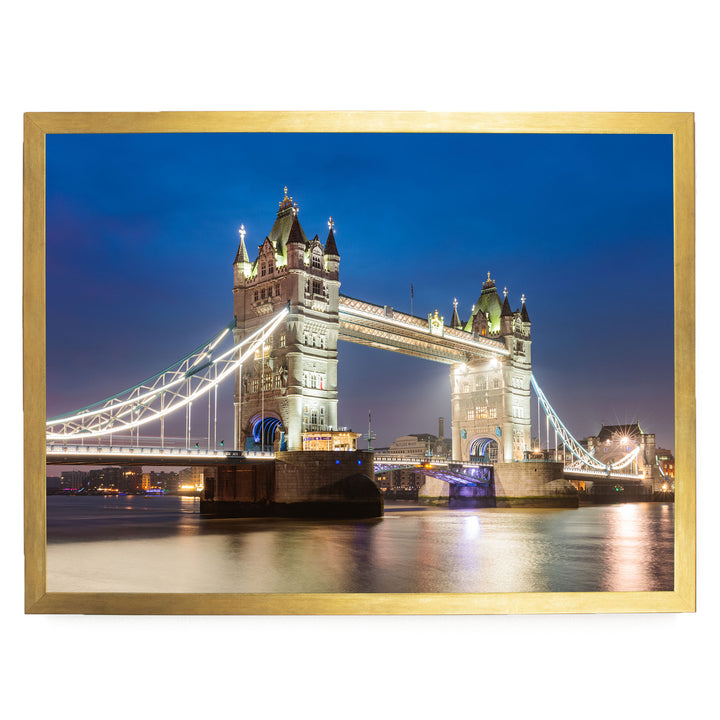 Tower Bridge, London, England – fine art print in a gold frame, no mat