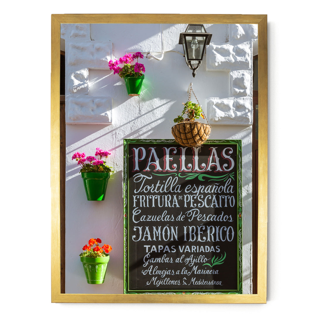 In the Streets of Andalusia III, Spain – fine art print in a gold frame, no mat