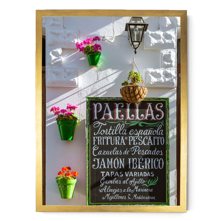 In the Streets of Andalusia III, Spain – fine art print in a gold frame, no mat