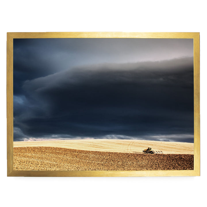 Incoming Storm, Tuscany, Italy – fine art print in a gold frame, no mat