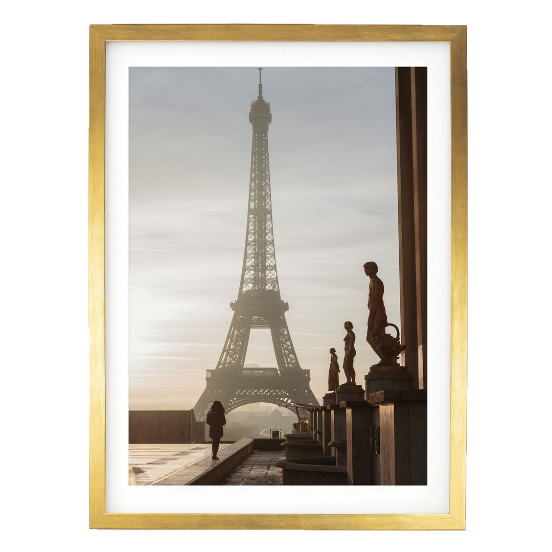 Trocadéro, Paris, France – fine art print in a gold frame with white mat