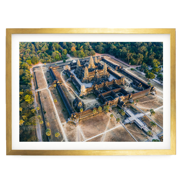 Angkor Wat, Siem Reap, Cambodia – fine art print in a gold frame with white mat