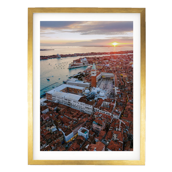 La Serenissima II, Venice, Italy – fine art print in a gold frame with white mat