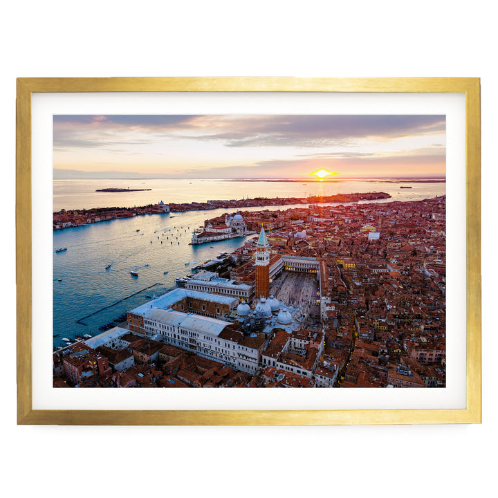 La Serenissima I, Venice, Italy – fine art print in a gold frame with white mat