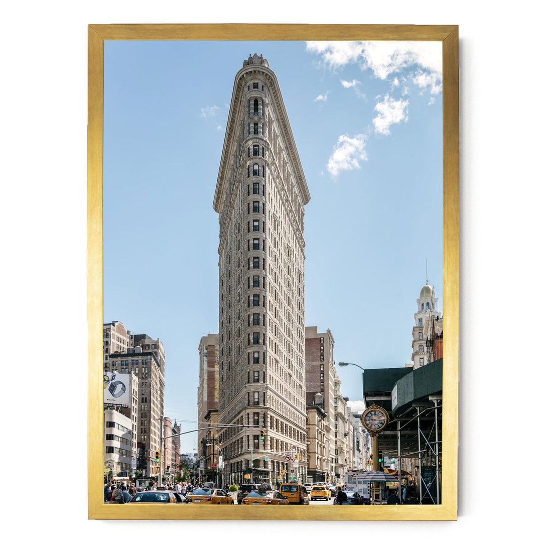 Flatiron Building, New York City – fine art print in a gold frame, no mat