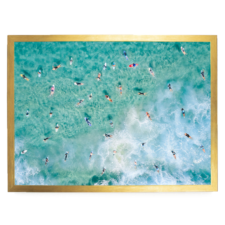 Surfers Paddling Out