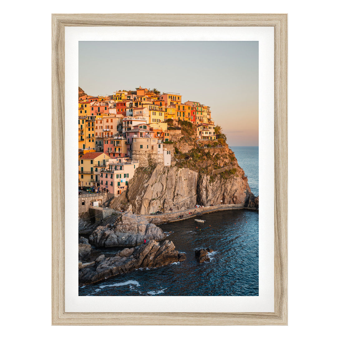 Vernazza, Cinque Terre II, Italy – fine art print in a natural frame with white mat