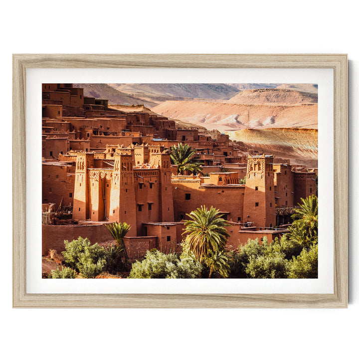 Ait Benhaddou, Morocco – fine art print in a natural frame with white mat