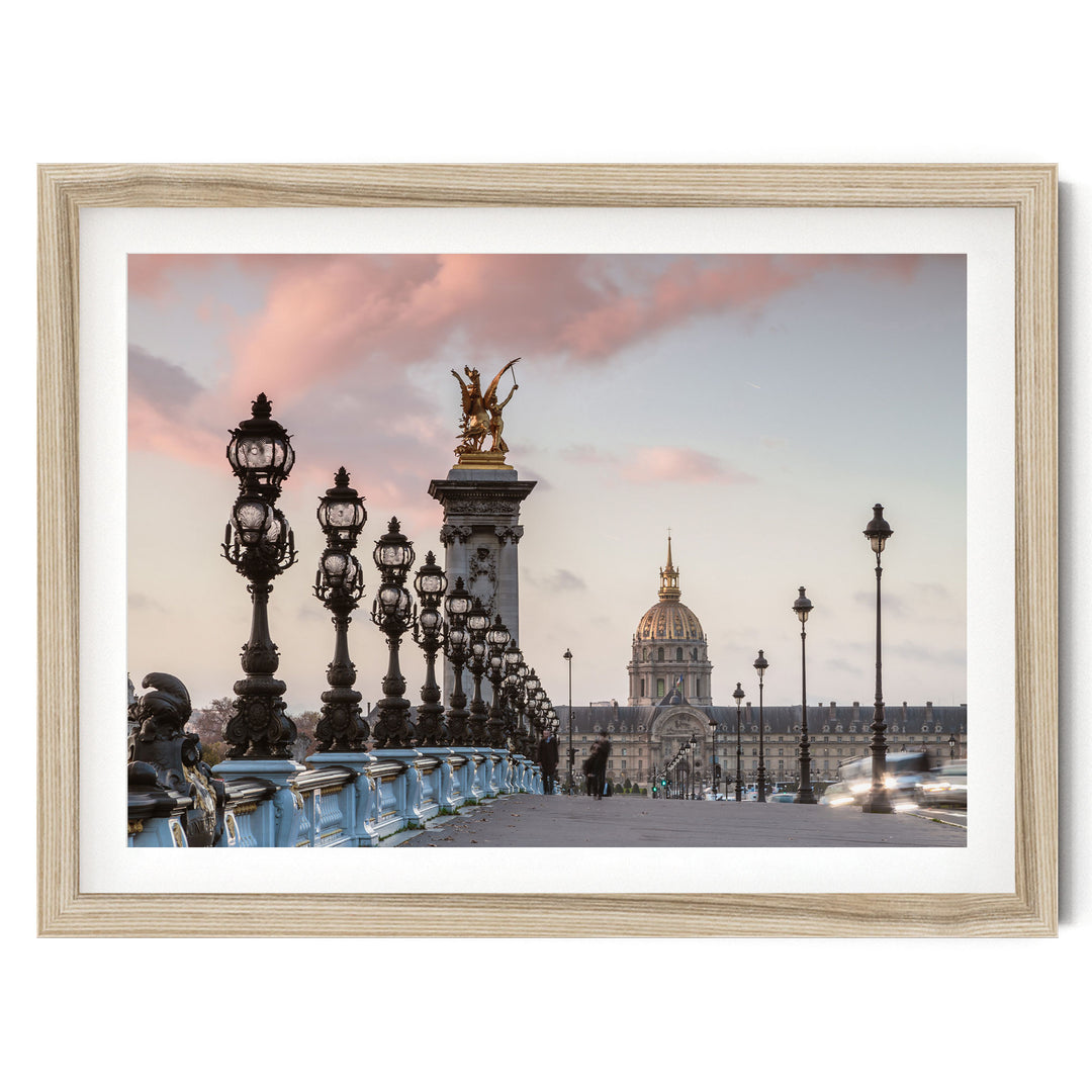 Les Invalides, Paris, France – fine art print in a natural frame with white mat