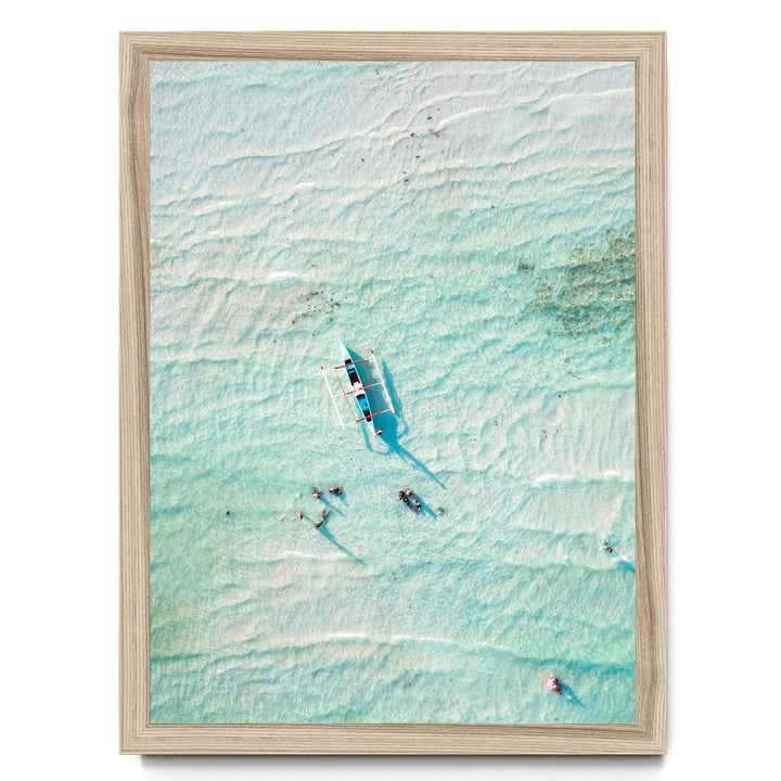 In the Turquoise Sea, Indian Ocean – fine art print in a natural frame, no mat