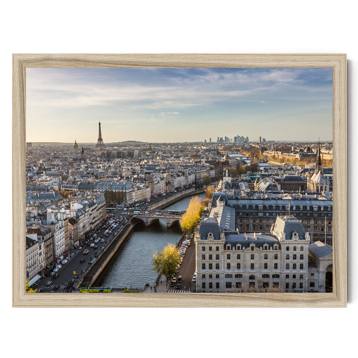 A View over Paris, France – fine art print in a natural frame, no mat